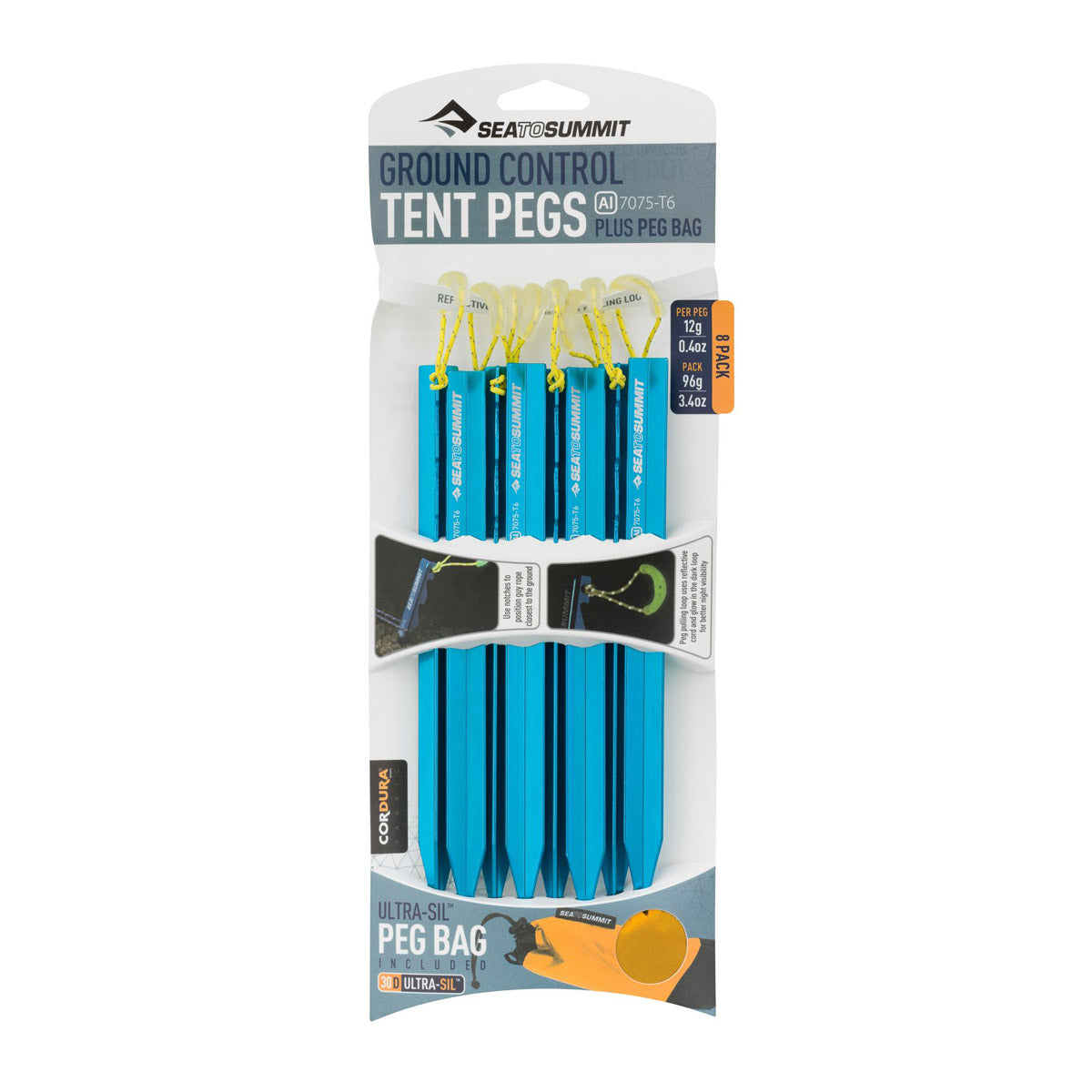 グラウンドコントロールテントペグ 8本セット